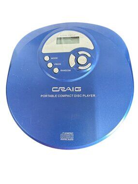 Craig Portable Compact Disc Player With Digital Display Blue 2006